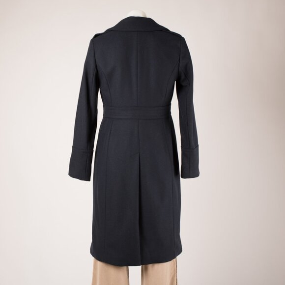 Banana Republic Navy Italian Wool Double Breasted Coat 2 - Picture 2 of 6